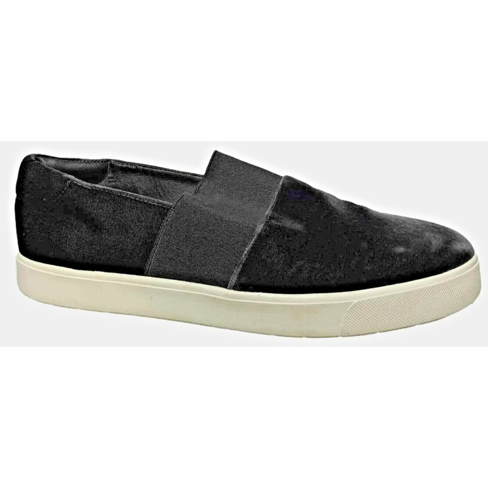 Vince Corbin Pewter Slip On Black‎ Velvet Elastic Platform Shoes 9.5 M EU 39.5